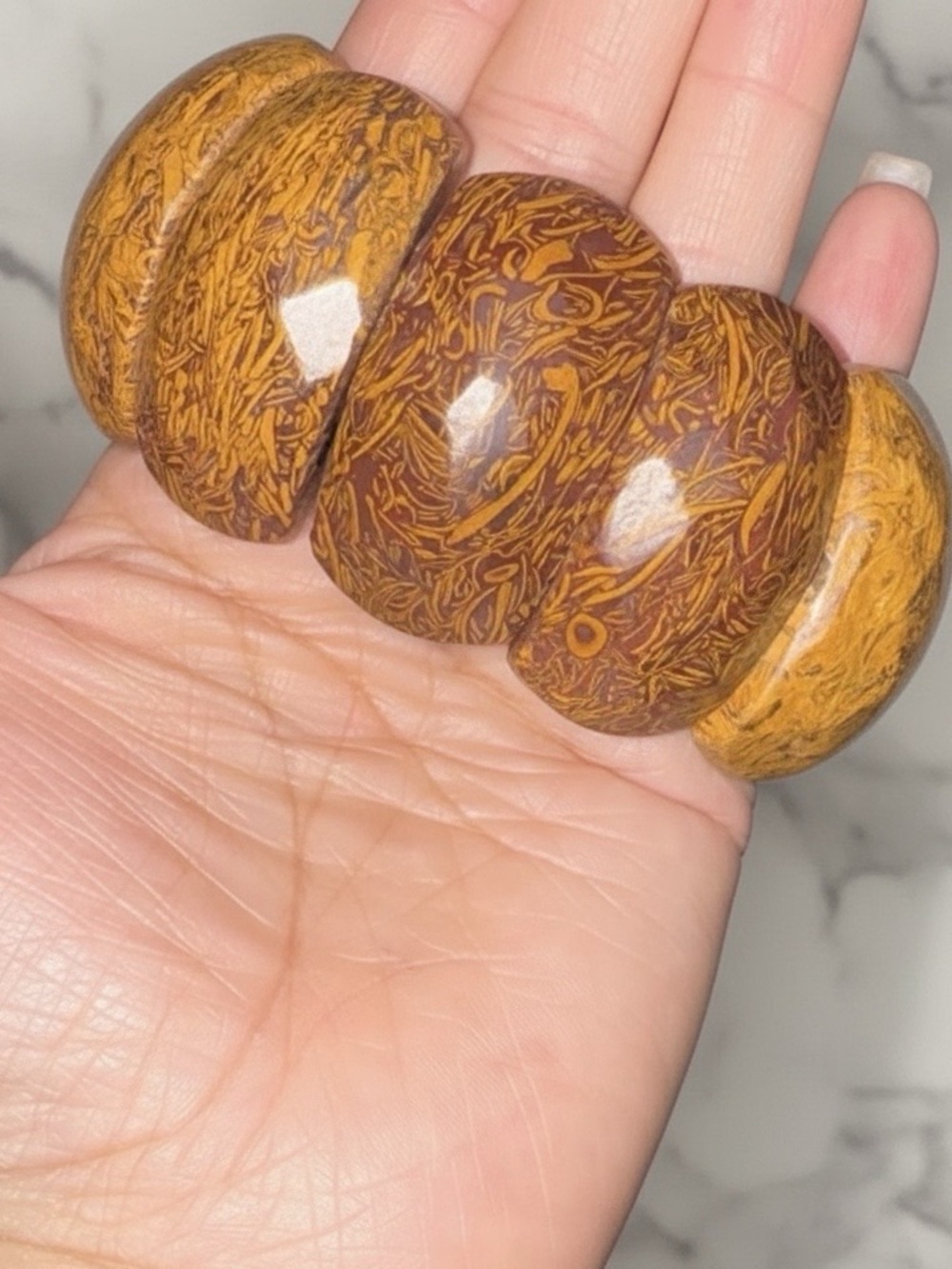 Mariam Jasper Stone Large Stretchy Bracelet - Picture 4 of 4